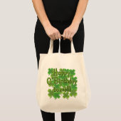 Happy O'Birthday met Shamrocks Tote Bag (Voorkant (product))