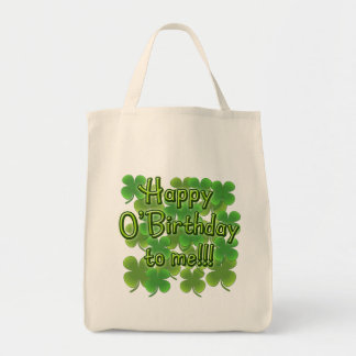 Happy O'Birthday met Shamrocks Tote Bag