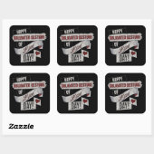 Happy Obligated Gesture of Love Day Valentines Day Vierkante Sticker (Vel)