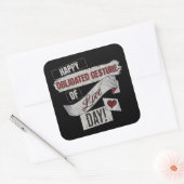 Happy Obligated Gesture of Love Day Valentines Day Vierkante Sticker (Envelop)