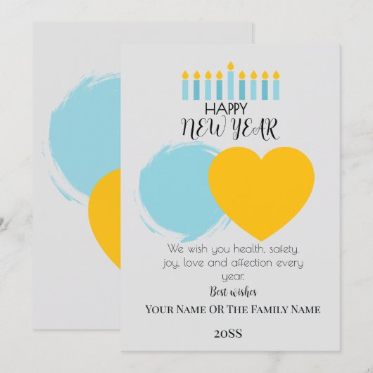 Happy Occasions Greeting Card with a Simple Heart  Feestdagenkaart (Voorkant / Achterkant)