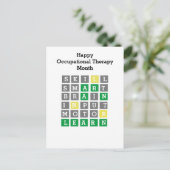 Happy Occupational Therapy Maandelijkse Aangepaste Briefkaart (Staand voorkant)