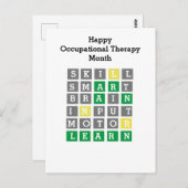 Happy Occupational Therapy Maandelijkse Aangepaste Briefkaart (Voorkant / Achterkant)