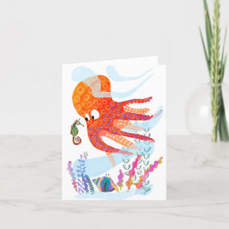 Happy Ocean Friends BLANK Wenskaart Bedankkaart
