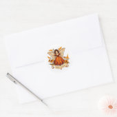 Happy October Fairy Ronde Sticker (Envelop)