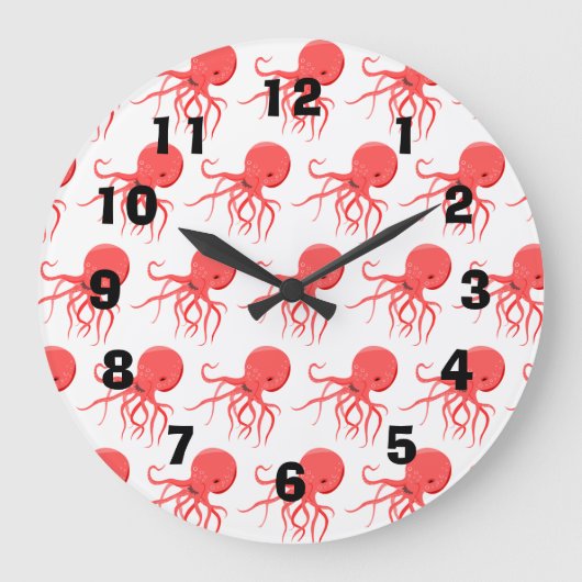  Happy Octopus Grote Klok (Voorkant)