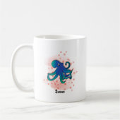Happy Octopus waterverf stijl Koffiemok (Links)