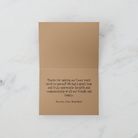 Happy Oerwoud Animals Hartelijk dank Bedankkaart (Binnen)