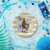 Happy Okapi. Papieren Bordje (Feest)