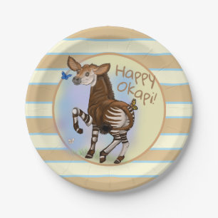 Happy Okapi. Papieren Bordje