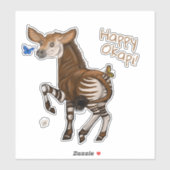 Happy Okapi. Sticker (Vel)