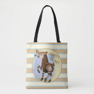 Happy Okapi. Tote Bag