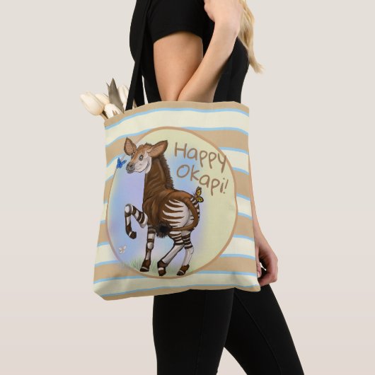Happy Okapi. Tote Bag (Dichtbij)