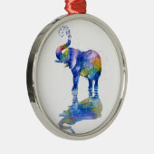Happy olifant metalen ornament (Rechts)