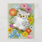  happy olwl in Flowers Briefkaart (Voorkant)