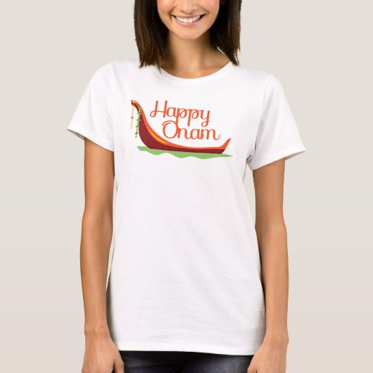 Happy Onam BoatT-Shirt T-shirt (Voorkant)