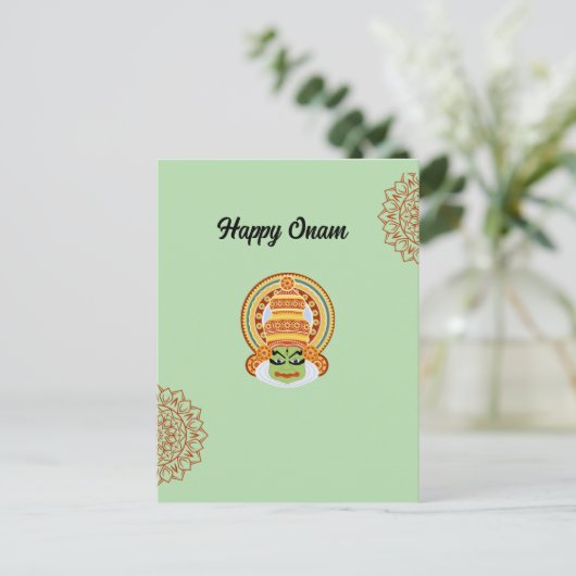 Happy Onam Groet Briefkaart (Staand voorkant)