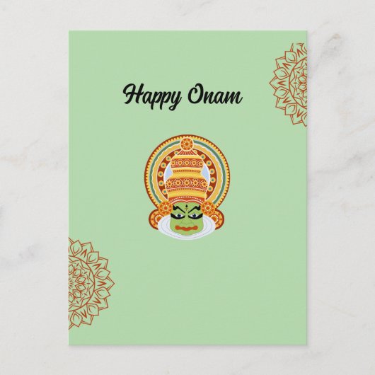Happy Onam Groet Briefkaart (Voorkant)
