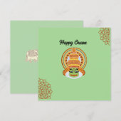 Happy Onam Groet Feestdagenkaart (Voorkant / Achterkant)