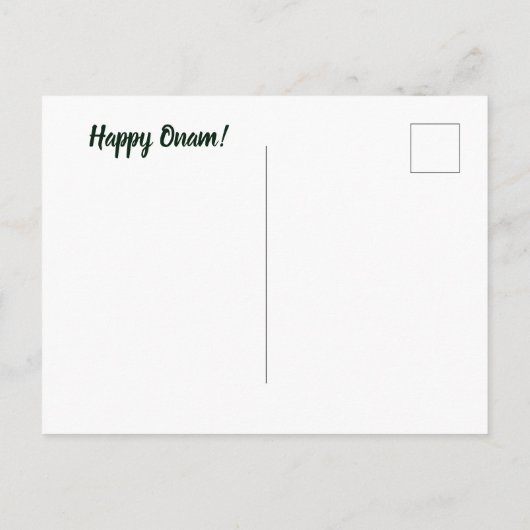 Happy Onam Umbrellas Uitnodiging Briefkaart (Achterkant)