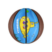 Happy-onderzeeër-cartoon Basketbal (Verticaal)