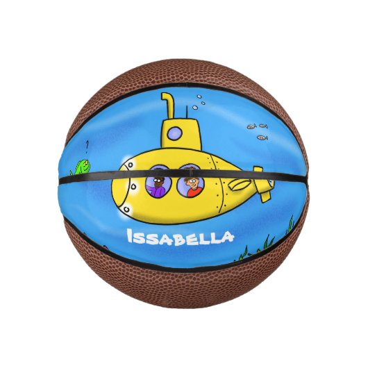 Happy-onderzeeër-cartoon Basketbal (Voorkant)