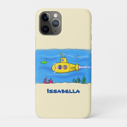 Happy-onderzeeër-cartoon Case-Mate iPhone Case (Achterkant)