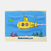 Happy-onderzeeër-cartoon Deurmat (Voorkant)