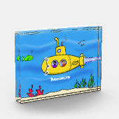 Happy-onderzeeër-cartoon Fotoblokken (Links)