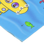 Happy-onderzeeër-cartoon Korte Tafelloper (Hoek)