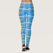 Happy-onderzeeër-cartoon Leggings (Achterkant)