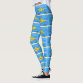 Happy-onderzeeër-cartoon Leggings (Links)