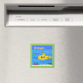 Happy-onderzeeër-cartoon Magneet (Insitu (Vaatwasser))