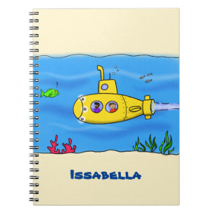 Happy-onderzeeër-cartoon Notitieboek