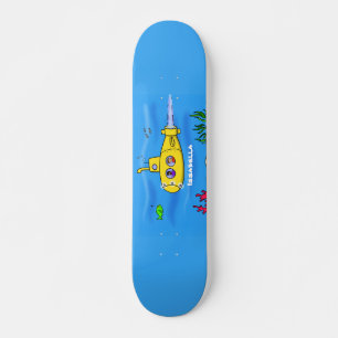 Happy-onderzeeër-cartoon Persoonlijk Skateboard