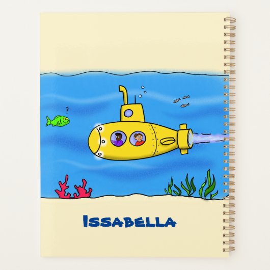 Happy-onderzeeër-cartoon Planner (Achterkant)