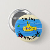 Happy-onderzeeër-cartoon Ronde Button 5,7 Cm (Voorkant /achterkant)