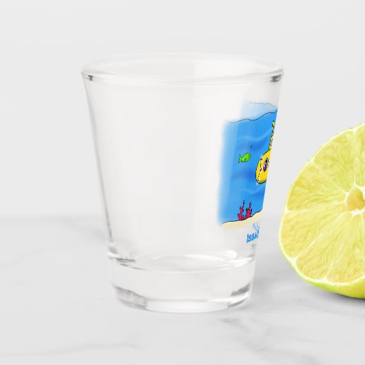 Happy-onderzeeër-cartoon Shot Glas (Links)