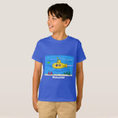 Happy-onderzeeër-cartoon T-shirt (Voorkant volledig)