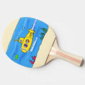 Happy-onderzeeër-cartoon Tafeltennisbatje (Zijkant)