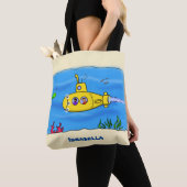 Happy-onderzeeër-cartoon Tote Bag (Dichtbij)