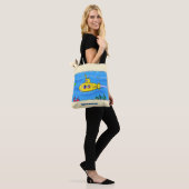 Happy-onderzeeër-cartoon Tote Bag (Op model)