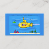 Happy-onderzeeër-cartoon Visitekaartje (Achterkant)