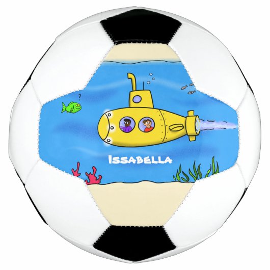 Happy-onderzeeër-cartoon Voetbal (Voorkant)