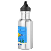 Happy-onderzeeër-cartoon Waterfles (Rechts)