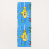 Happy-onderzeeër-cartoon Yogamat (Achterkant)