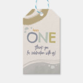 Happy One Eerste Verjaardagsjongen Gift Label Cadeaulabel (Voorkant)