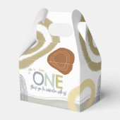 Happy One First Birthday boy Favor Boxes Bedankdoosjes (Voorkant Zijde)