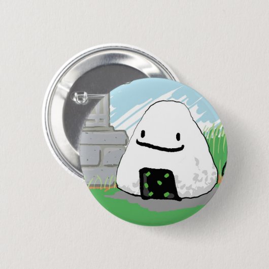 Happy Onigiri Ronde Button 5,7 Cm (Voorkant /achterkant)