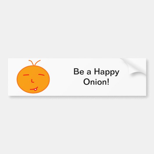 Happy Onion Bumpersticker (Voorkant)